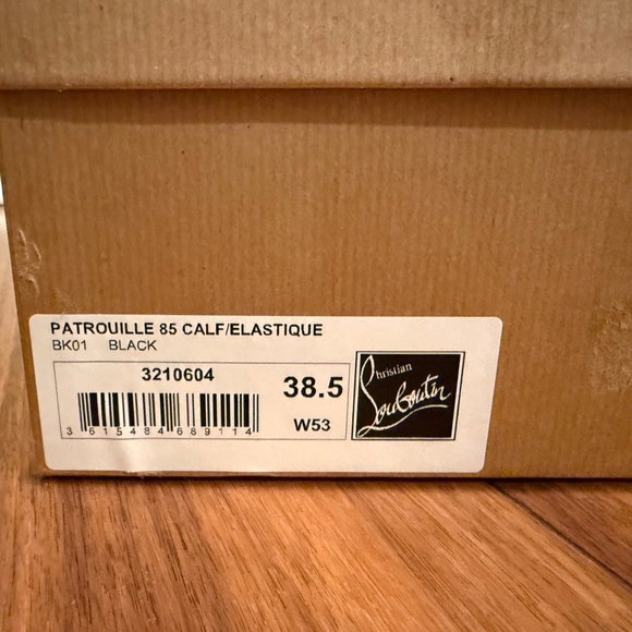 Christian Louboutin Patrouille 85mm Leather Elastic Strappy Heels sz 38.5 - Picture 4 of 16